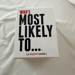 Who's Most Likely To Card Game - Black and Red